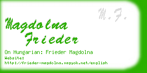 magdolna frieder business card